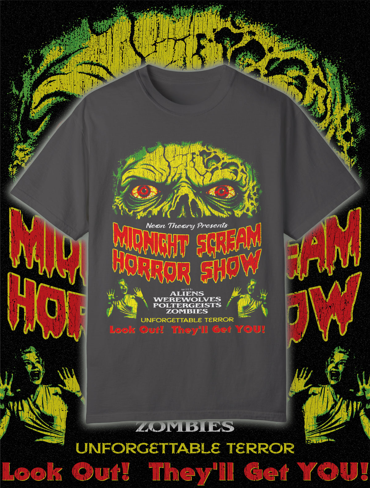 MIDNIGHT SCREAM HORROR SHOW Unisex T-shirt