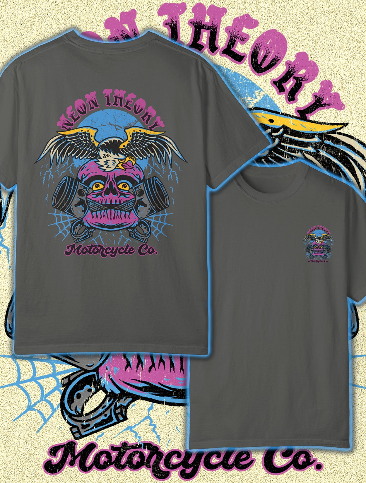 NEON THEORY MOTORCYCLE CO. Unisex T-shirt