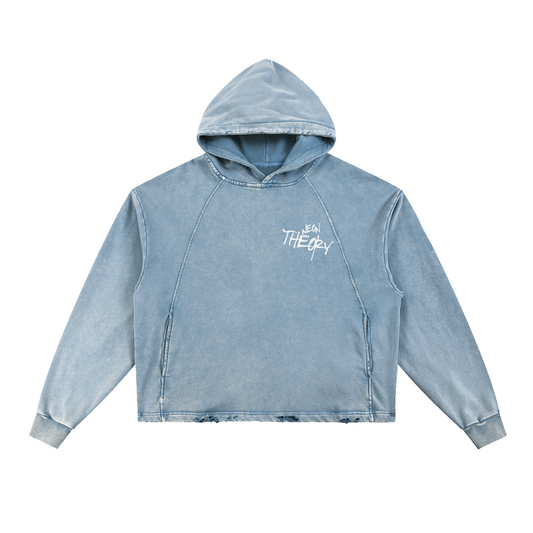 NEON THEORY Vintage Washed Frayed-Hem Hoodie