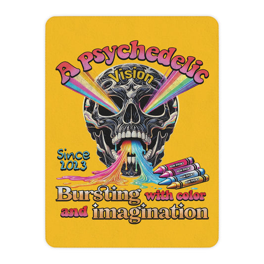 A PSYCHEDELIC VISION Sherpa Blanket