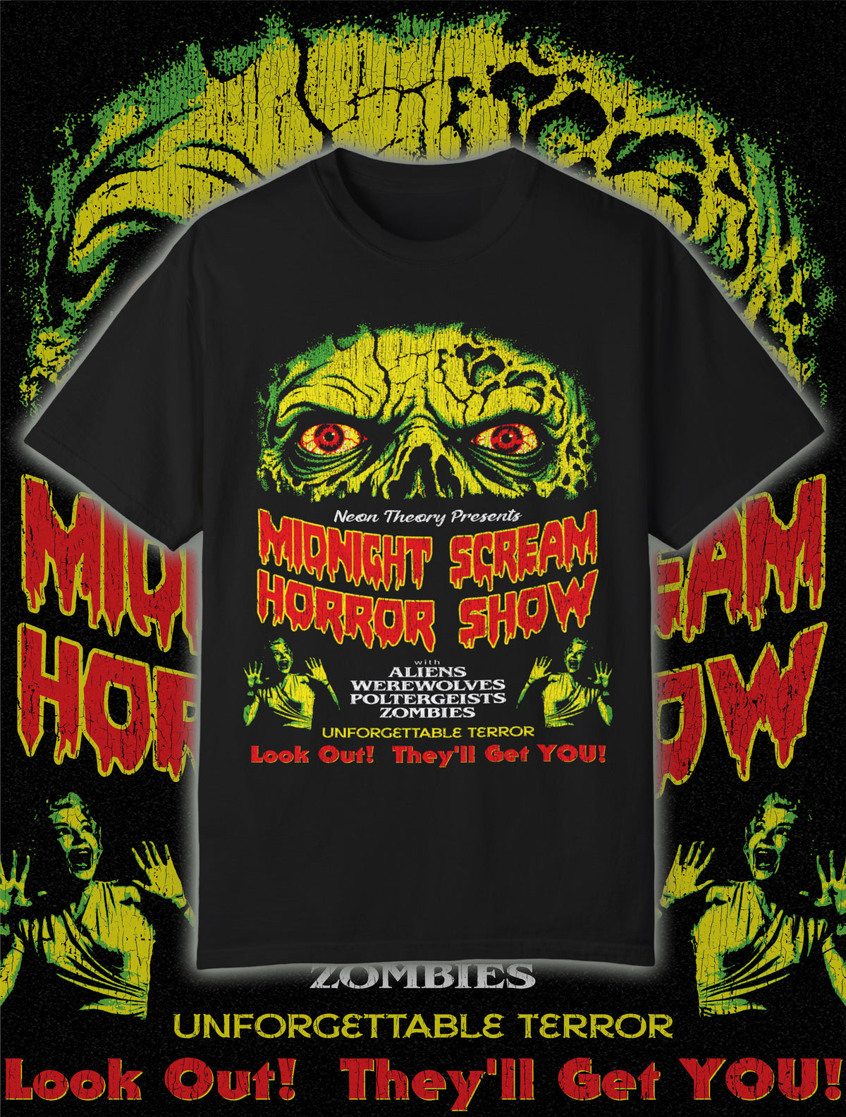 MIDNIGHT SCREAM HORROR SHOW Unisex T-shirt